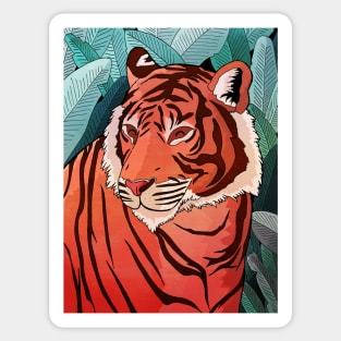 Tiger in the jungle Sticker